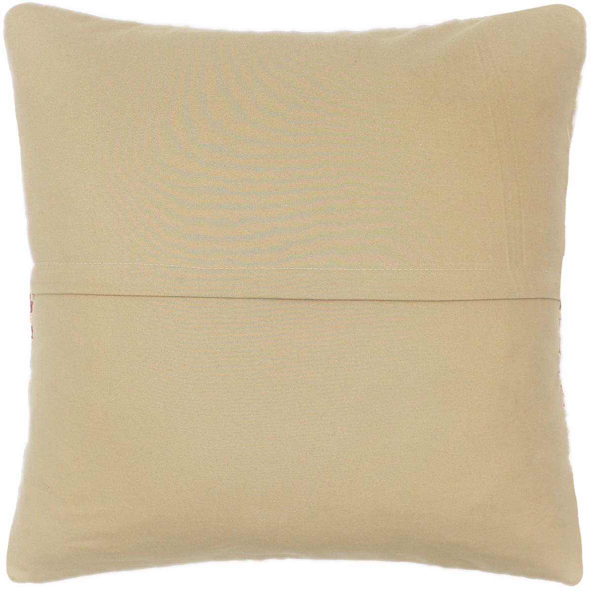 handmade Tribal Turkish Antique Blue Rust Hand-Woven SQUARE 100% WOOL pillow