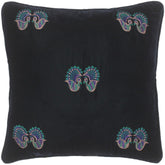 handmade Pillow Green Blue Hand-Woven SQUARE VELVET EMBR pillow