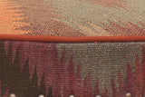 handmade Traditional Victorianot Orange Gray Hand-made ROUND Vegetable dyed wool and wood