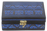 handmade Traditional Jewelrybox Black Blue Hand-made RECTANGLE WOOD Jewelry Box