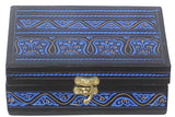 handmade Traditional Jewelrybox Black Blue Hand-made RECTANGLE WOOD Jewelry Box