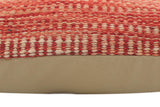 handmade Modern Red Beige Hand-Woven SQUARE 100% WOOL Pillow