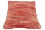 handmade Modern Red Beige Hand-Woven SQUARE 100% WOOL Pillow