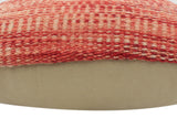 handmade Modern Red Beige Hand-Woven SQUARE 100% WOOL Pillow