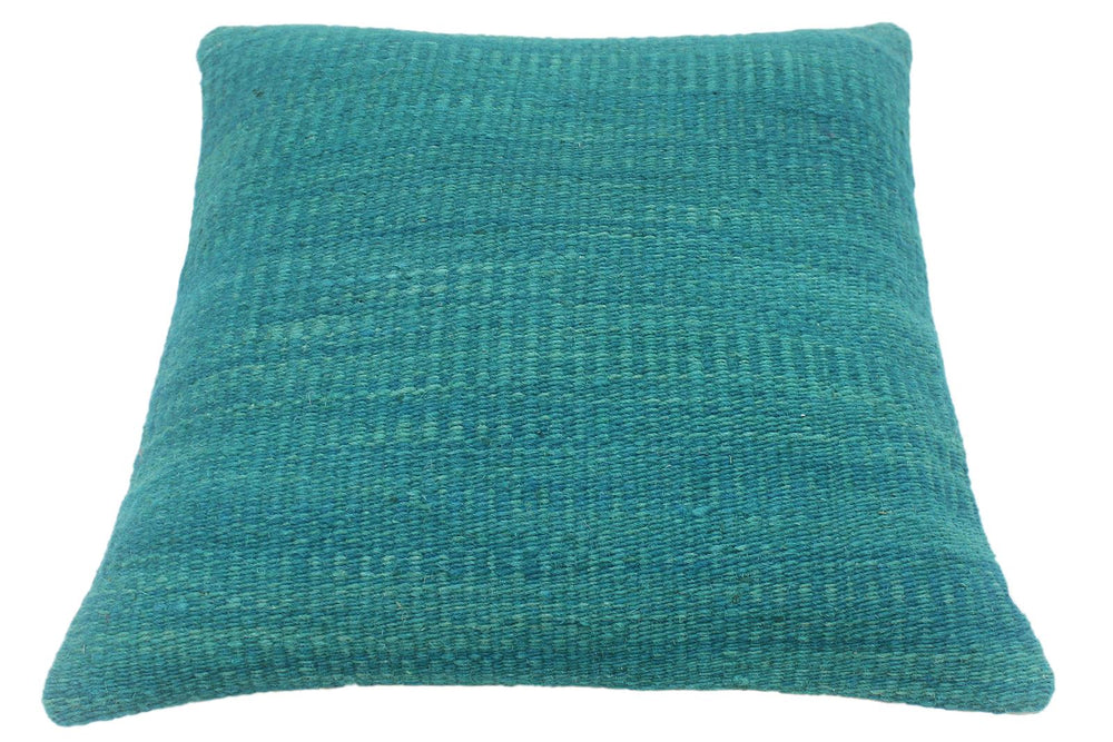 handmade Modern Green Green Hand-Woven SQUARE 100% WOOL Pillow