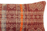 handmade Tribal Burgundy Rust Hand-Woven SQUARE 100% WOOL Pillow