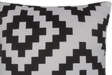 handmade Pillow Ivory Black Hand-Woven SQUARE PRINTED VEL pillow