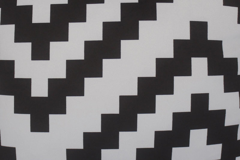 handmade Pillow Ivory Black Hand-Woven SQUARE PRINTED VEL pillow