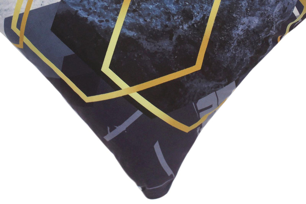 handmade Pillow Blue Ivory Hand-Woven SQUARE PRINTED VEL pillow