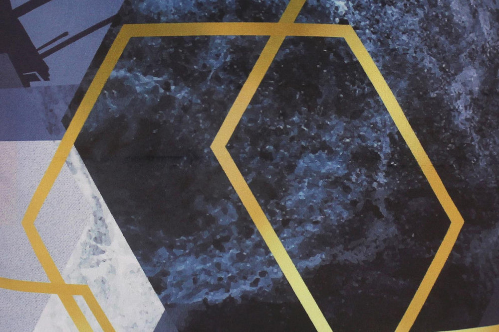 handmade Pillow Blue Ivory Hand-Woven SQUARE PRINTED VEL pillow