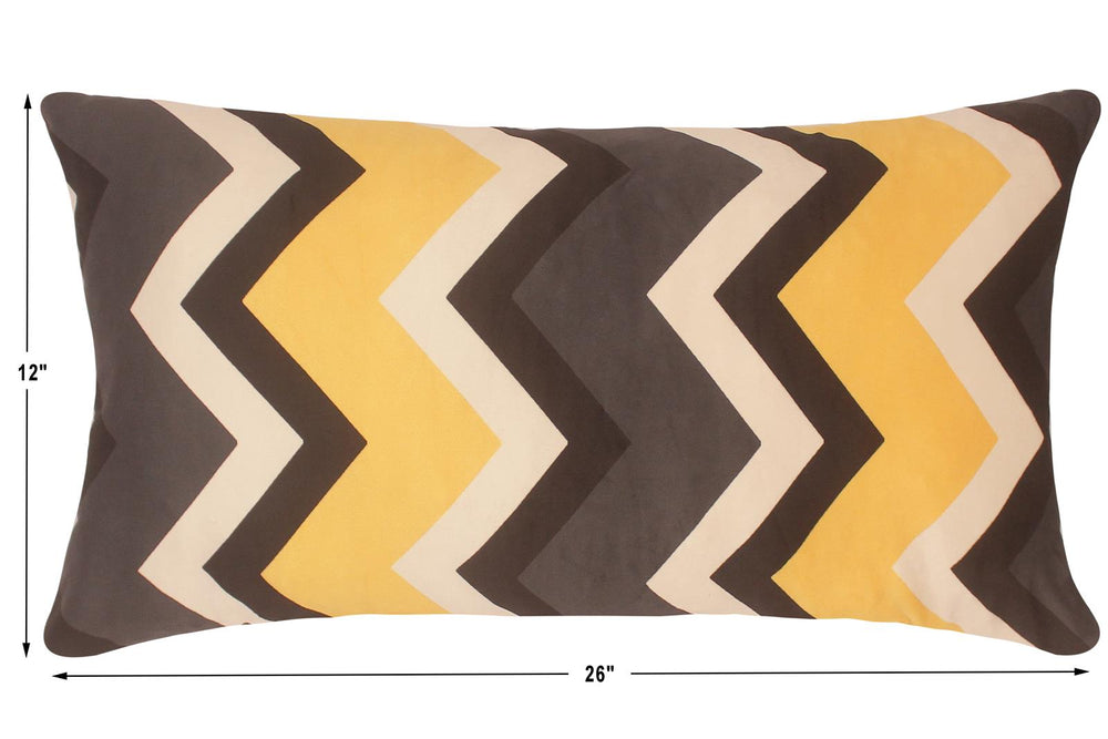 handmade Pillow Ivory Gray Hand-Woven RECTANGLE PRINTED VEL pillow