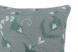 handmade  Pillow Gray Blue Hand-Woven SQUARE 100% Wool Suzani Throw Pillow