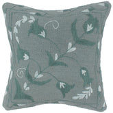 handmade Pillow Gray Blue Hand-Woven SQUARE 100% Wool Suzani Throw Pillow