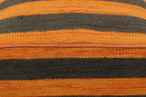 handmade Modern Ottoman Orange Black Hand-made SQUARE handmade ottoman pouf