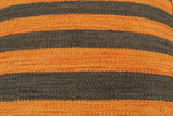 handmade Modern Ottoman Orange Black Hand-made SQUARE handmade ottoman pouf