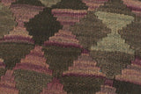 handmade Traditional Ottoman Black Purple Hand-made ROUND Vegetable dyed wool and wood