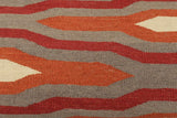 handmade Modern Settees Rust Red Hand-made RECTANGLE Vegetable dyed wool and wood