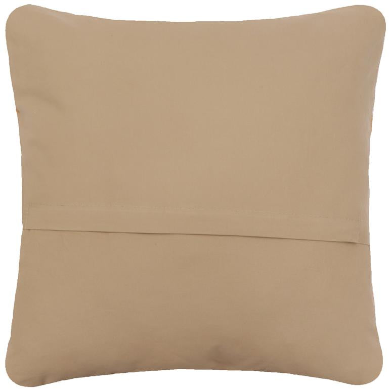 handmade Traditional Pillow Orange Red Hand-Woven SQUARE 100% WOOL Handmade pillow