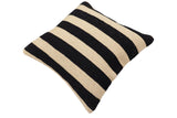 handmade Modern Pillow Beige Black Hand-Woven SQUARE 100% WOOL  Hand woven turkish pillow  2 x 2