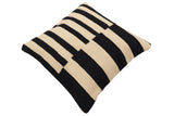 handmade Modern Pillow Beige Black Hand-Woven SQUARE 100% WOOL  Hand woven turkish pillow  2 x 2