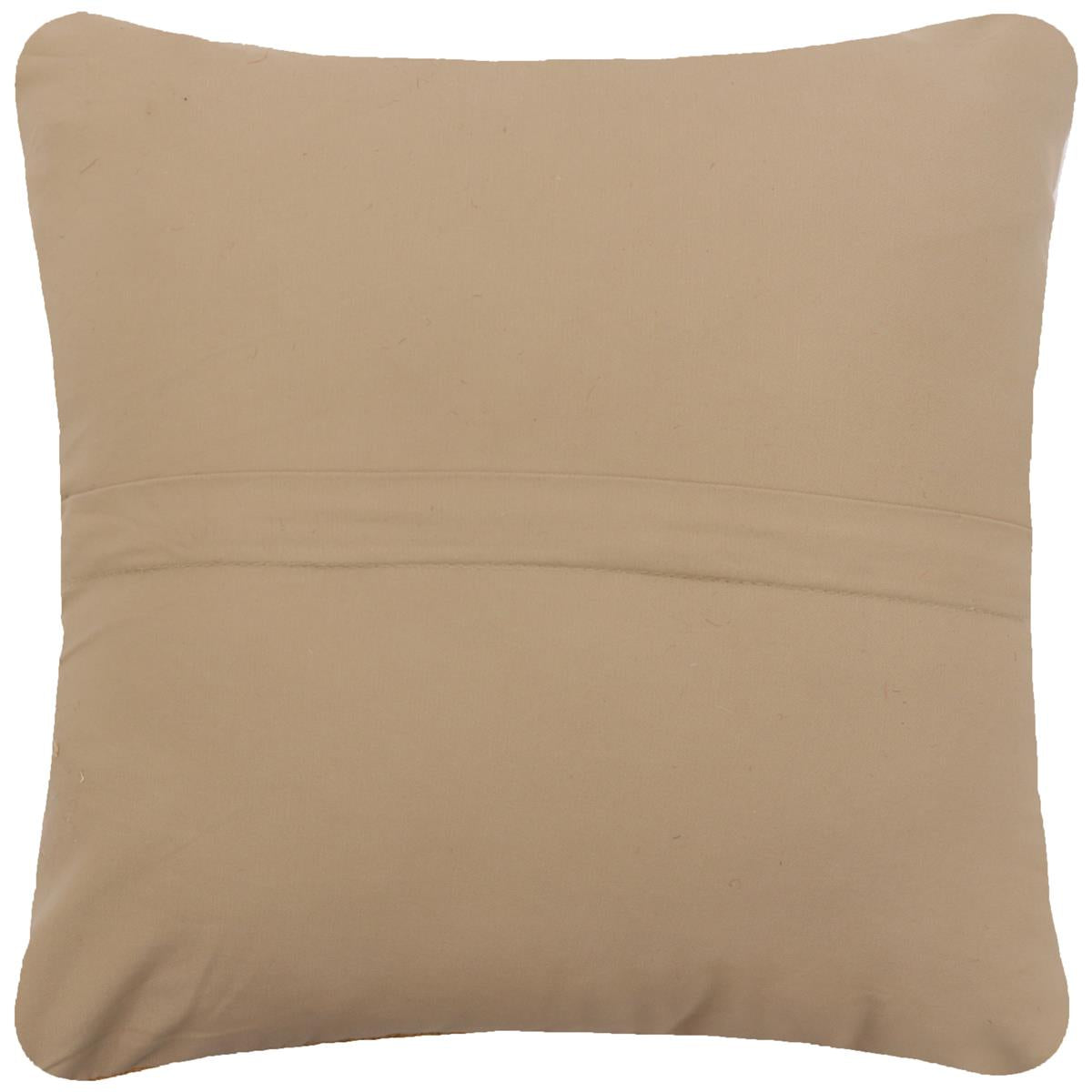 handmade Modern Pillow Brown Beige Hand-Woven SQUARE 100% WOOL  Hand woven turkish pillow  2 x 2