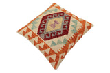 handmade Traditional Pillow Red Rust Hand-Woven SQUARE 100% WOOL  Hand woven turkish pillow  2 x 2
