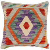 Rustic Vargas Turkish Hand-Woven Kilim Pillow