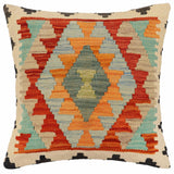 Bohemian Gamble Turkish Hand-Woven Kilim Pillow