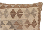 handmade Traditional Pillow Beige Brown Hand-Woven SQUARE 100% WOOL Hand woven turkish pillow2' x 2'
