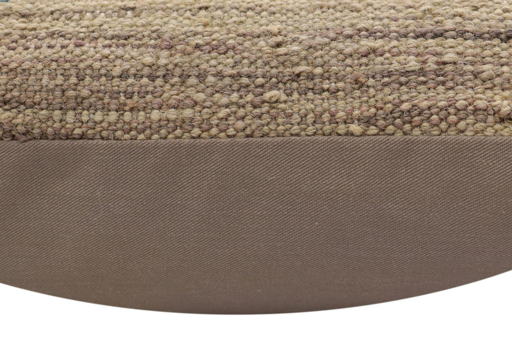 handmade Traditional Pillow Blue Gray Hand-Woven SQUARE 100% WOOL Hand woven turkish pillow2' x 2'