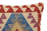 handmade Traditional Pillow Beige Red Hand-Woven SQUARE 100% WOOL Hand woven turkish pillow2' x 2'
