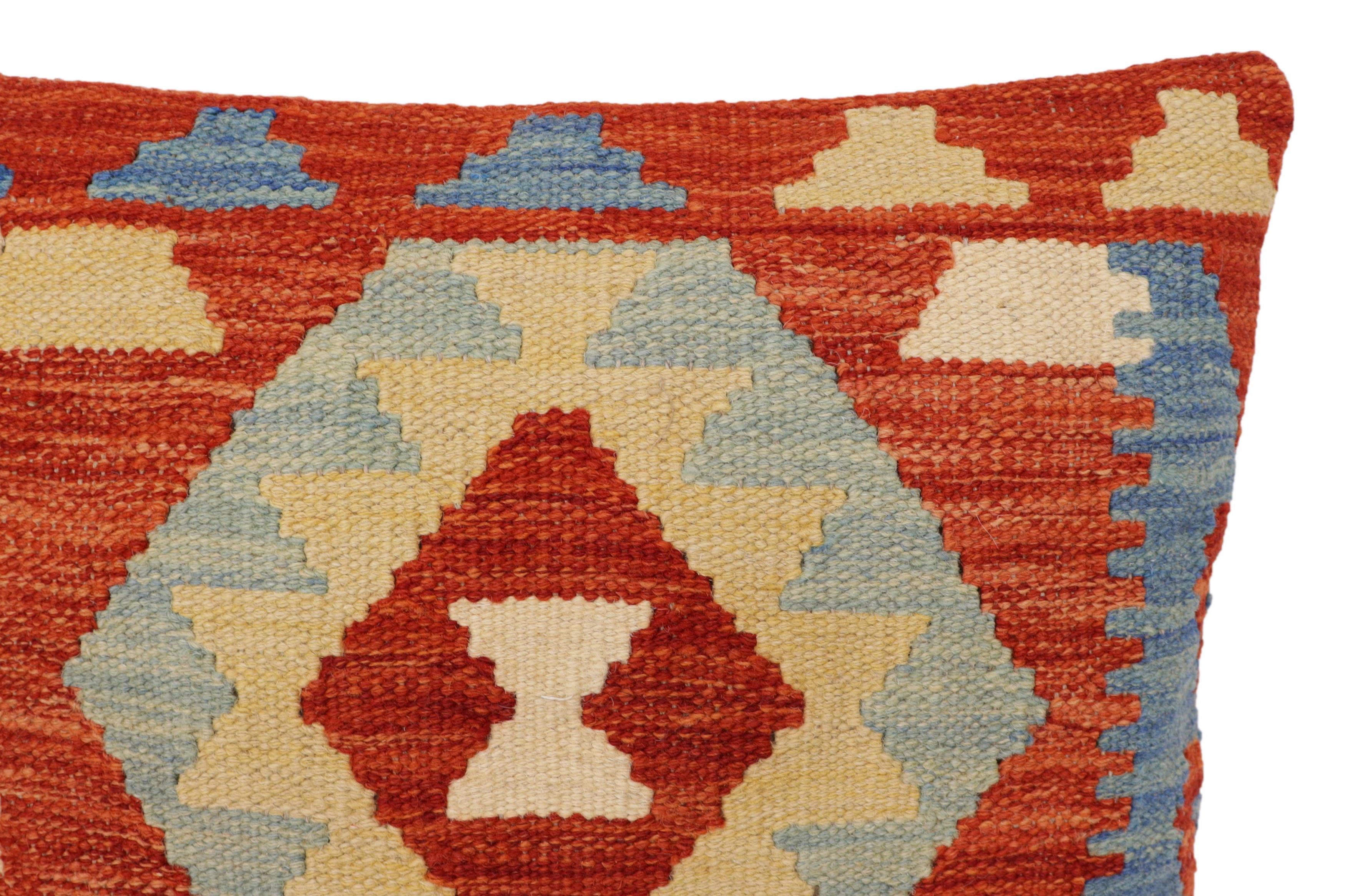 Boho Chic Foley Turkish Hand-Woven Kilim Pillow