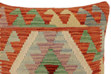 handmade Traditional Pillow Rust Blue Hand-Woven SQUARE 100% WOOL  Hand woven turkish pillow  PILLOW