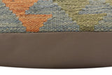 handmade Traditional Pillow Blue Red Hand-Woven SQUARE 100% WOOL  Hand woven turkish pillow  PILLOW