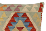 handmade Traditional Pillow Rust Blue Hand-Woven SQUARE 100% WOOL  Hand woven turkish pillow  PILLOW
