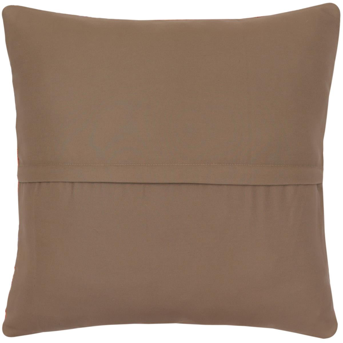 handmade Traditional Pillow Rust Blue Hand-Woven SQUARE 100% WOOL  Hand woven turkish pillow  PILLOW