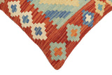 handmade Traditional Pillow Rust Blue Hand-Woven SQUARE 100% WOOL  Hand woven turkish pillow  PILLOW