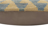 handmade Traditional Pillow Blue Gold Hand-Woven SQUARE 100% WOOL  Hand woven turkish pillow  PILLOW