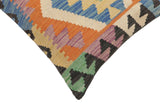 handmade Traditional Pillow Blue Beige Hand-Woven SQUARE 100% WOOL  Hand woven turkish pillow  PILLOW