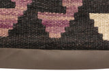 handmade Traditional Pillow Blue Beige Hand-Woven SQUARE 100% WOOL  Hand woven turkish pillow  PILLOW