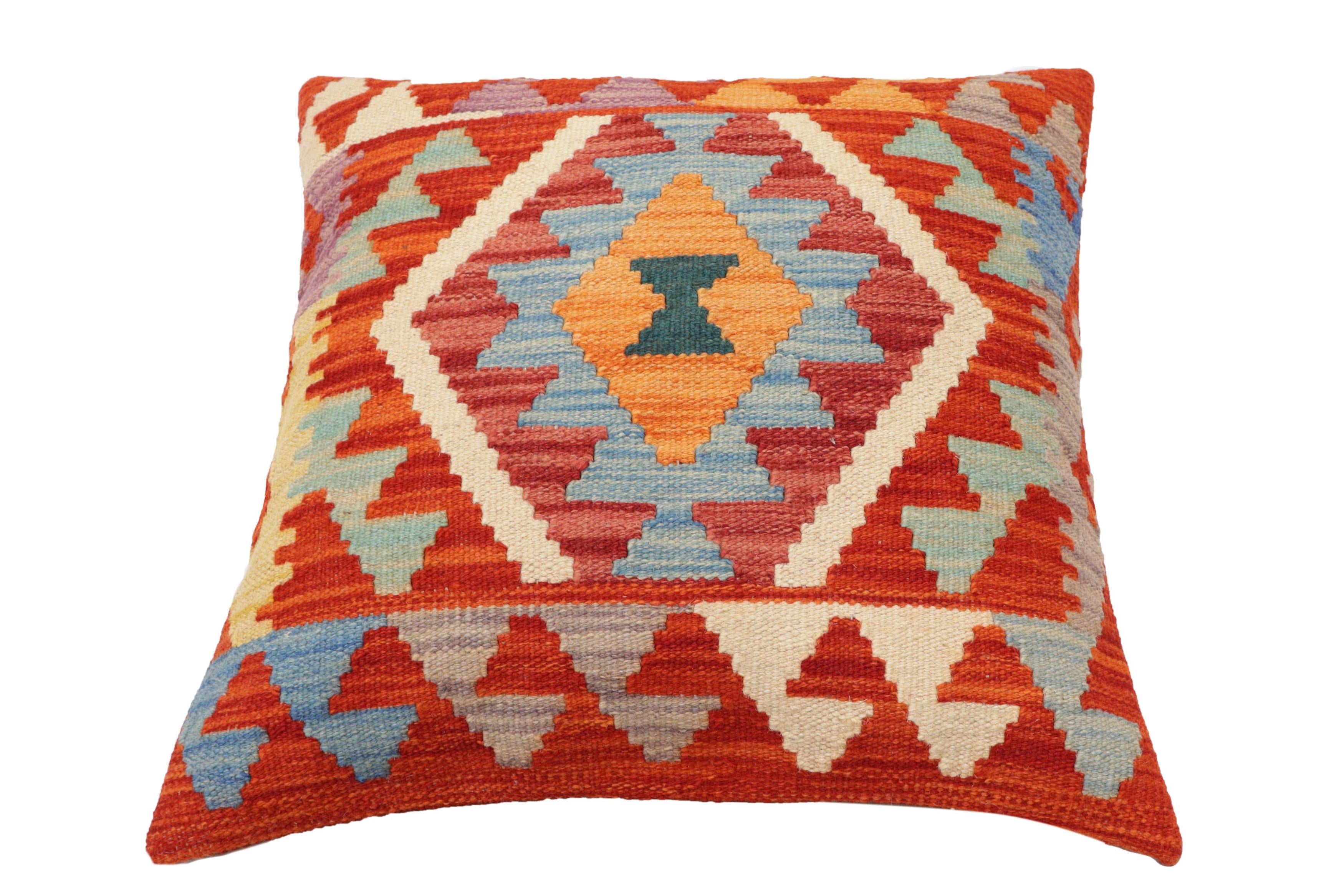 Bohemian Owens Turkish Hand-Woven Kilim Pillow