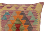 handmade Traditional Pillow Purple Blue Hand-Woven SQUARE 100% WOOL  Hand woven turkish pillow  PILLOW
