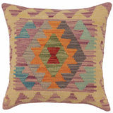 Rustic Vaughan Turkish Hand-Woven Kilim Pillow