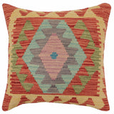 Boho Chic Ball Turkish Hand-Woven Kilim Pillow