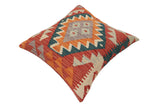 handmade Traditional Pillow Rust Red Hand-Woven SQUARE 100% WOOL  Hand woven turkish pillow  PILLOW