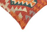 handmade Traditional Pillow Rust Red Hand-Woven SQUARE 100% WOOL  Hand woven turkish pillow  PILLOW