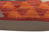 handmade Traditional Pillow Rust Red Hand-Woven SQUARE 100% WOOL  Hand woven turkish pillow  PILLOW
