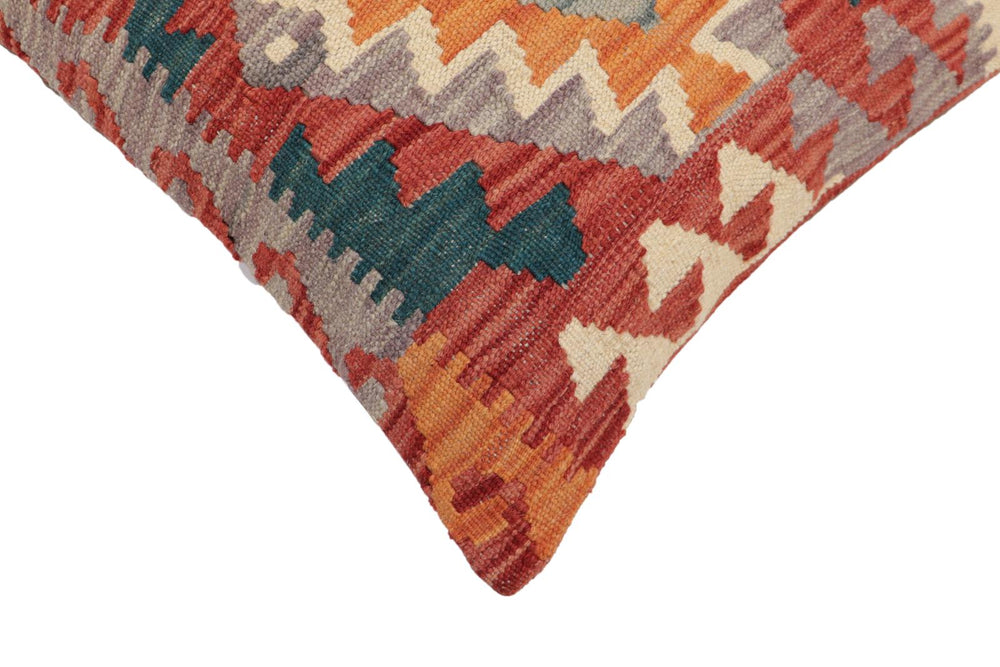 handmade Traditional Pillow Red Rust Hand-Woven SQUARE 100% WOOL Hand woven turkish pillow2' x 2'
