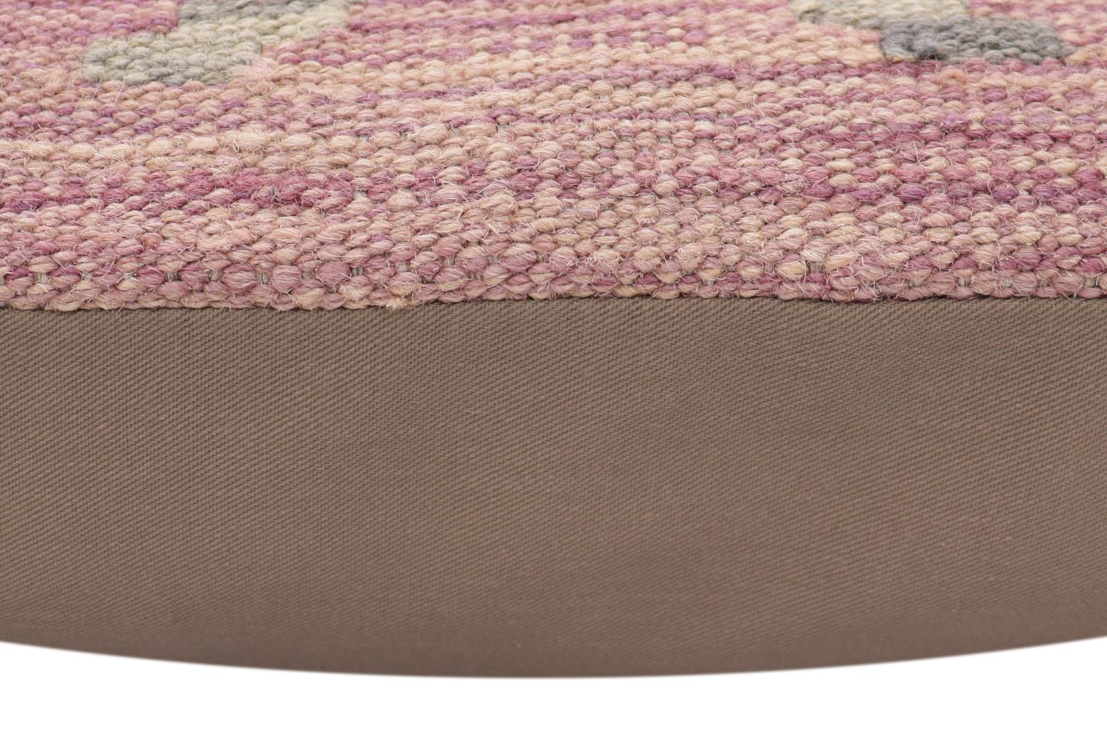 handmade Traditional Pillow Purple Rust Hand-Woven SQUARE 100% WOOL Hand woven turkish pillow2' x 2'