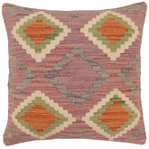 handmade Traditional Pillow Purple Rust Hand-Woven SQUARE 100% WOOL Hand woven turkish pillow2' x 2'